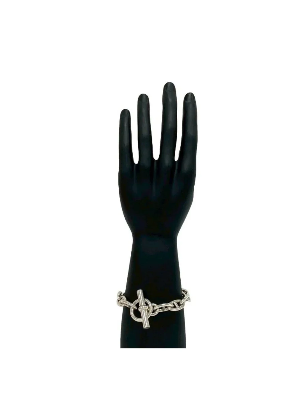 ★SOLD★ Hermes Chaine D'ancre GM 13 Links Bracelet Chain Bangle Silver - Picture 2 of 6